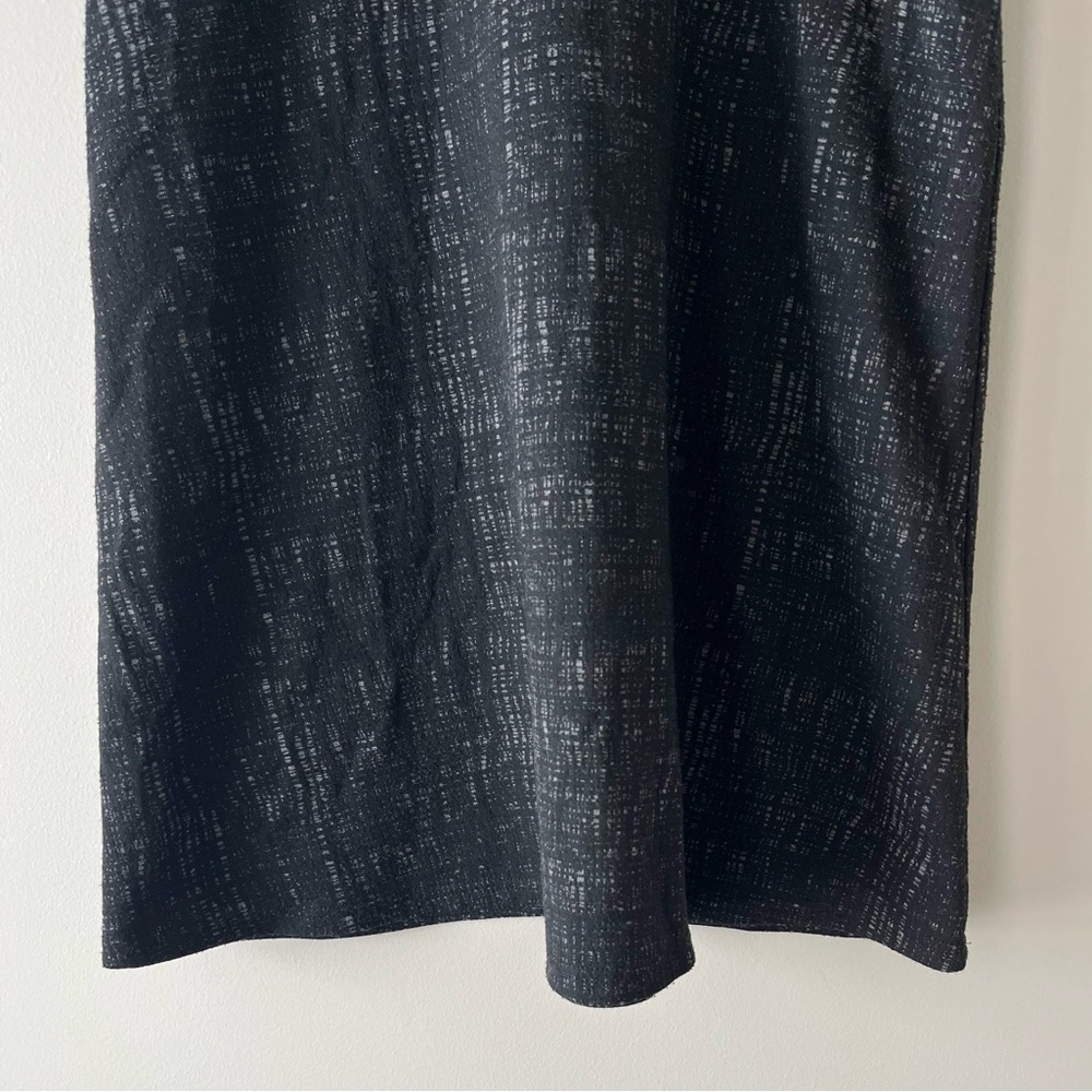 Della Spiga Black Patterned Knee Length Skirt A-Line Pull-On Size XS - Office - Picture 4 of 6